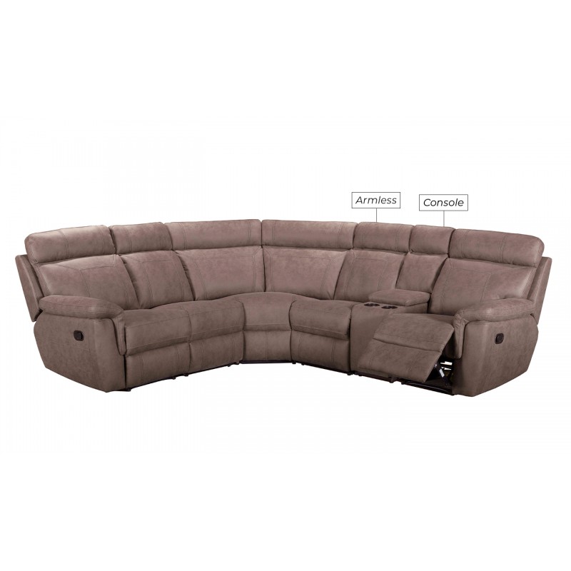 VL Baxter Armless Sectional Corner Group Brown